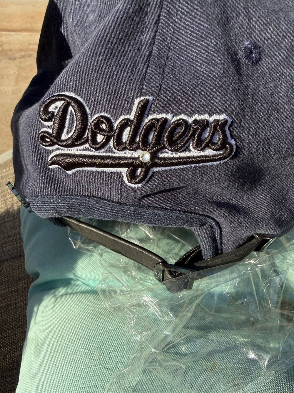 New 1 of a kind custom New Era Los Angeles Dodgers Navy/ Blk Studded stones Cap - Picture 11 of 16